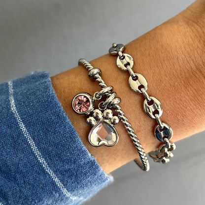 June Birthstone Interchangeable Charm Necklace