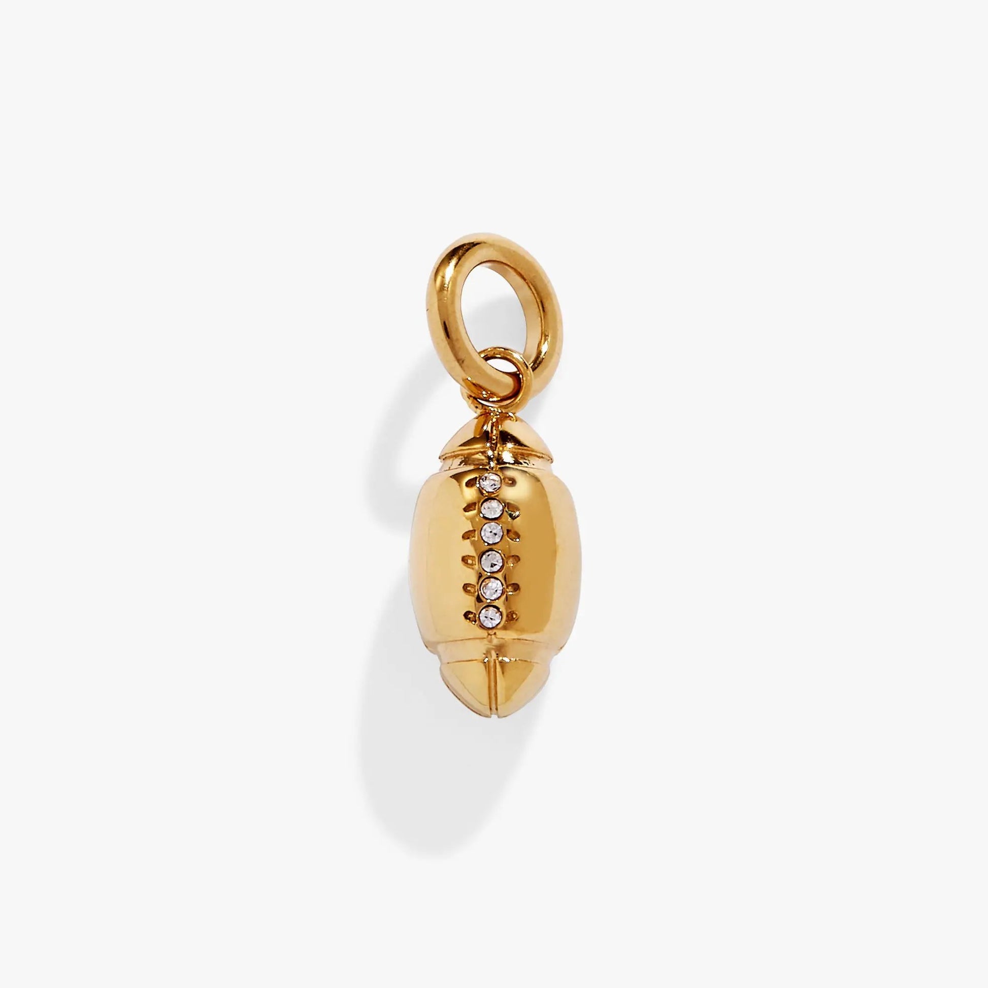 Football Interchangeable Charm gold-tone with crystal rhinestones by ALEX AND ANI on Tampa Home & Garden Store