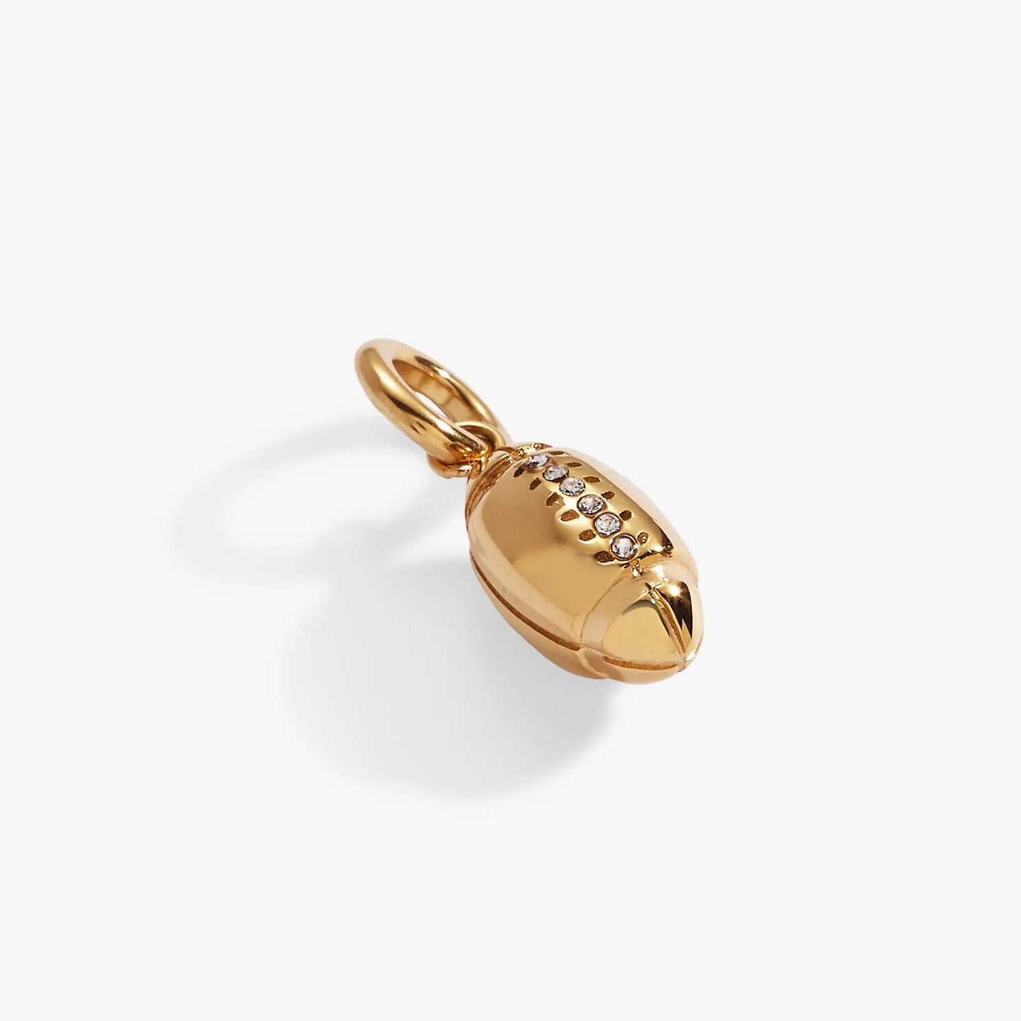 Football Interchangeable Charm pendant, gold-tone with crystal accents, ALEX AND ANI on Tampa Home & Garden Store