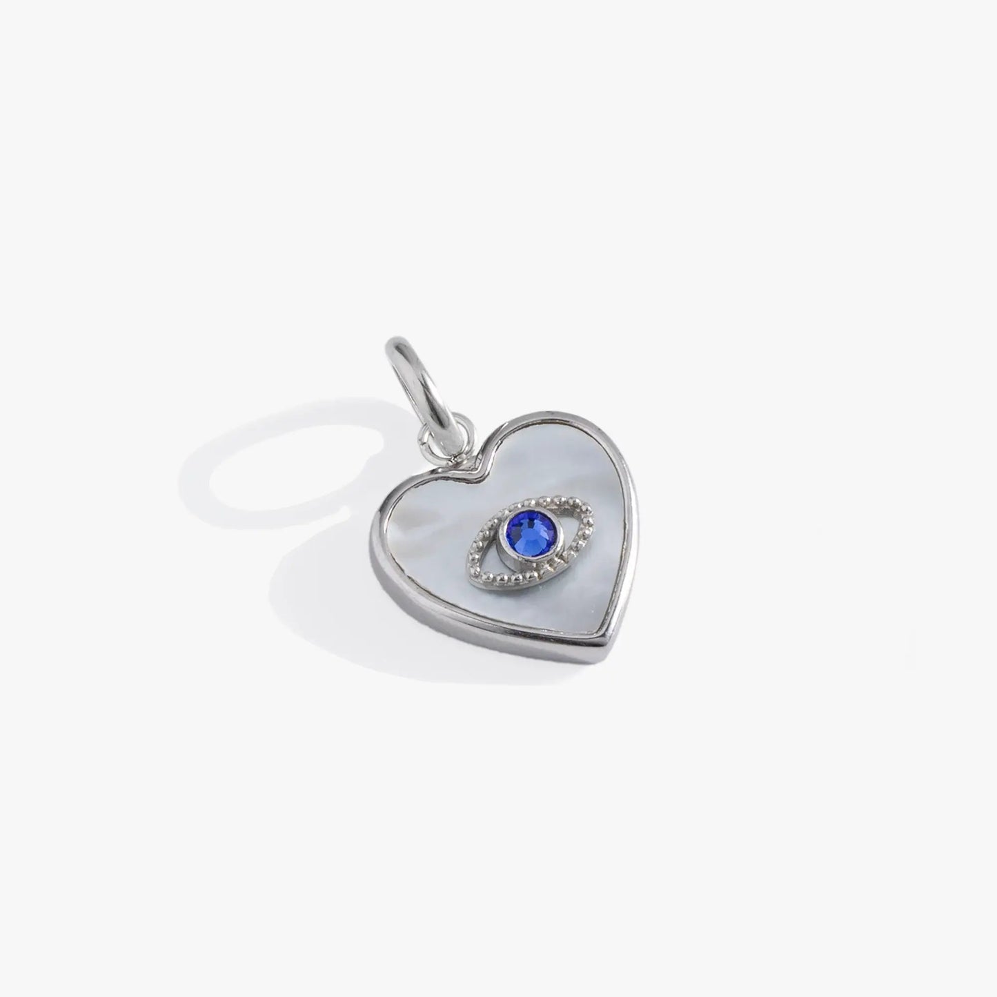 Evil Eye Heart Interchangeable Charm Pearl