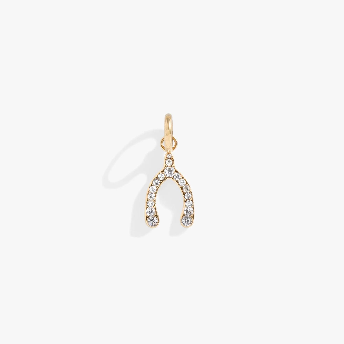 Pave Wishbone Interchangeable Charm With Crystals