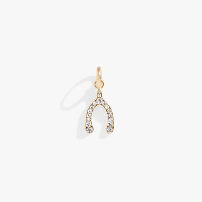 Pave Wishbone Interchangeable Charm With Crystals