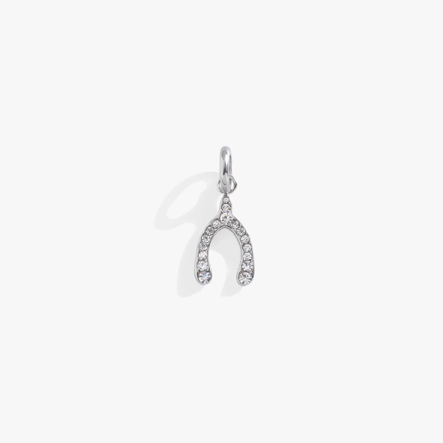 Pave Wishbone Interchangeable Charm With Crystals