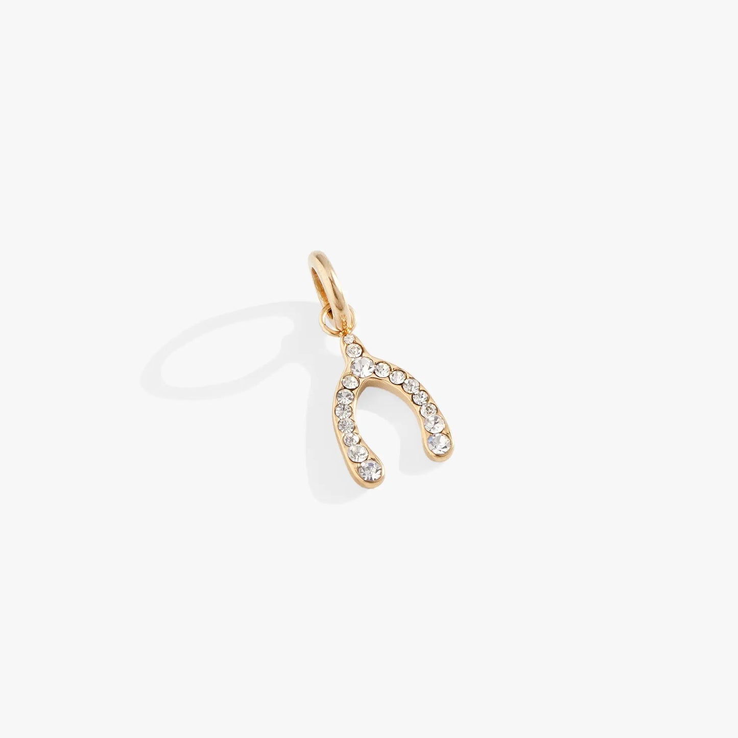 Pave Wishbone Interchangeable Charm With Crystals