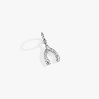 Pave Wishbone Interchangeable Charm With Crystals