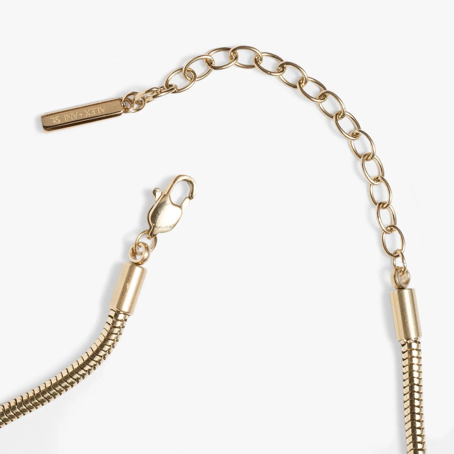 Round Herringbone Charm and Layering Necklace