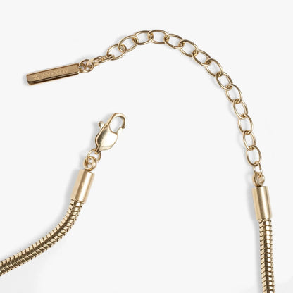 Round Herringbone Charm and Layering Necklace