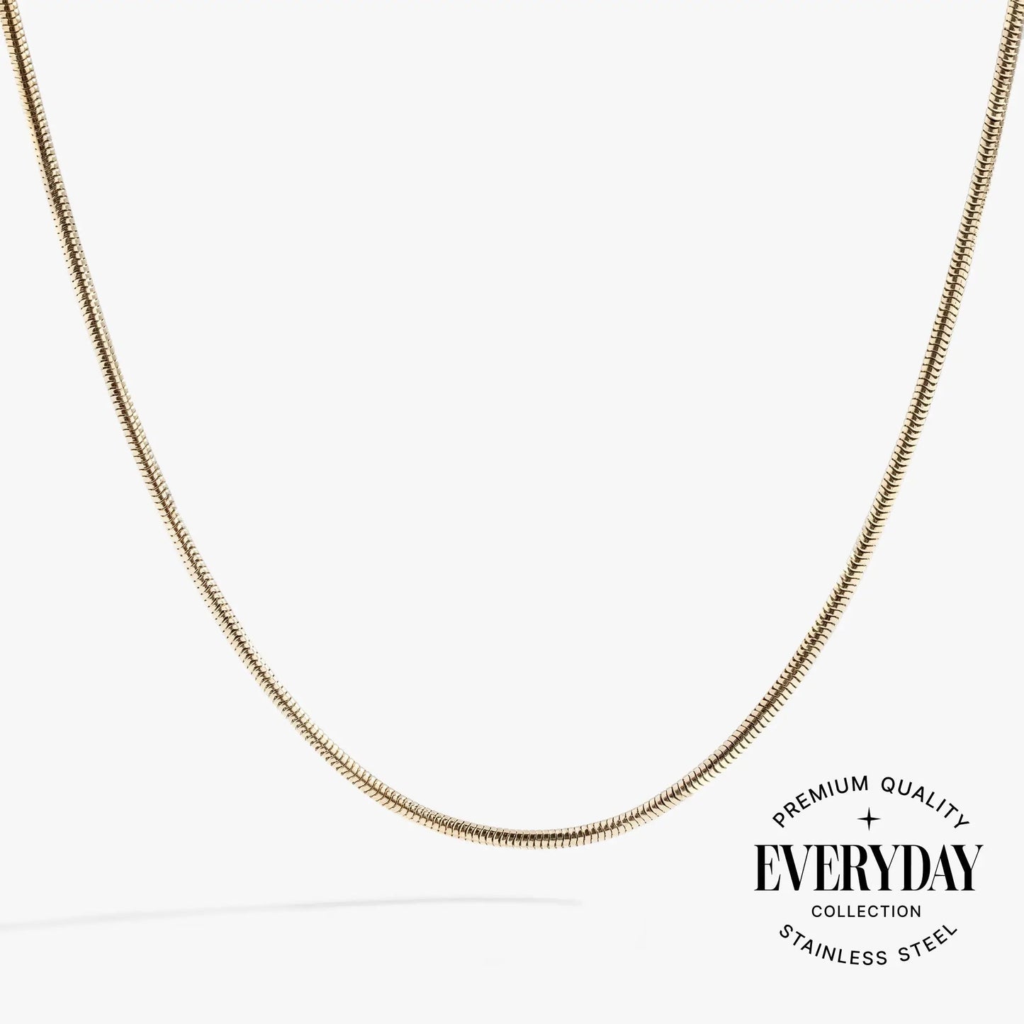 Round Herringbone Charm and Layering Necklace