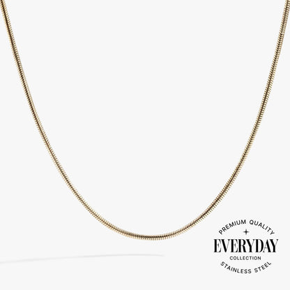 Round Herringbone Charm and Layering Necklace