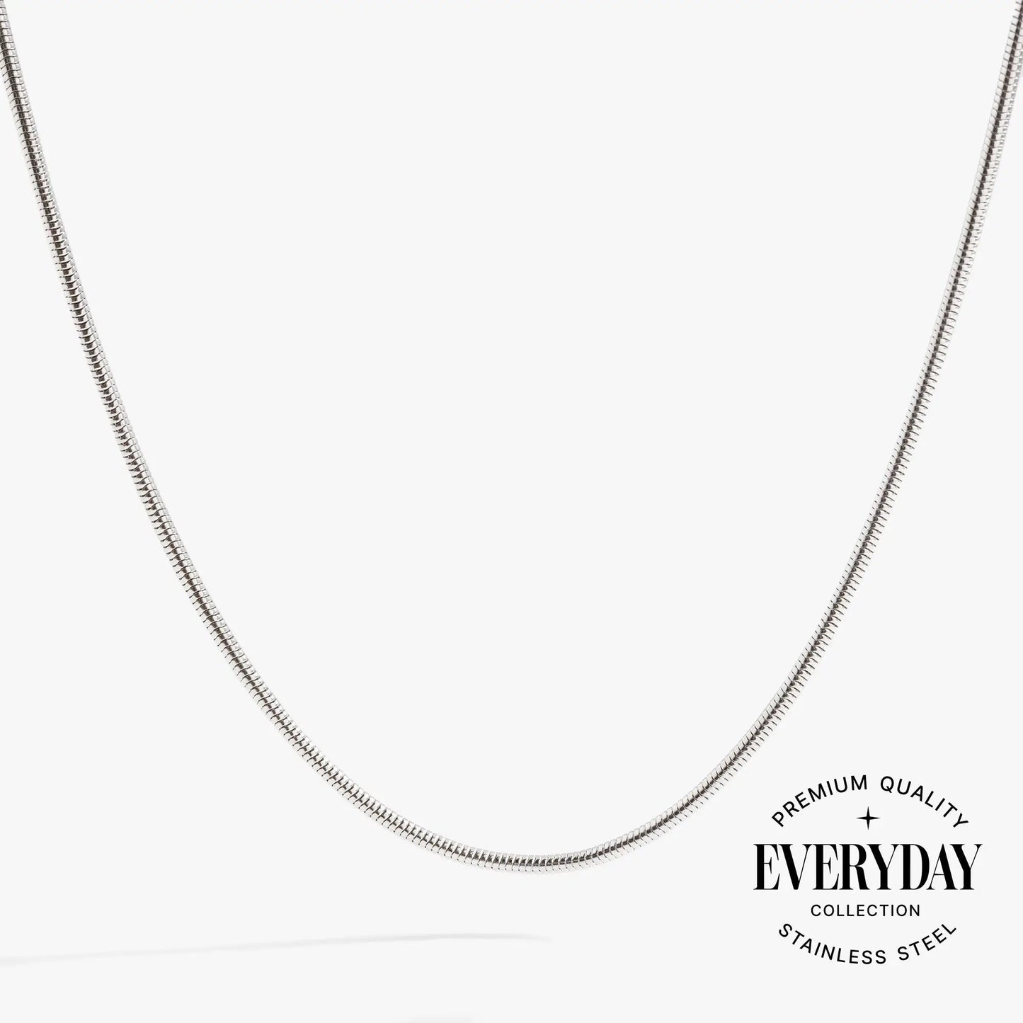 Round Herringbone Charm and Layering Necklace