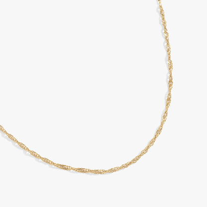 Singapore Chain Charm & Layering Necklace gold-tone chain suitable for layering on Tampa Home & Garden Store