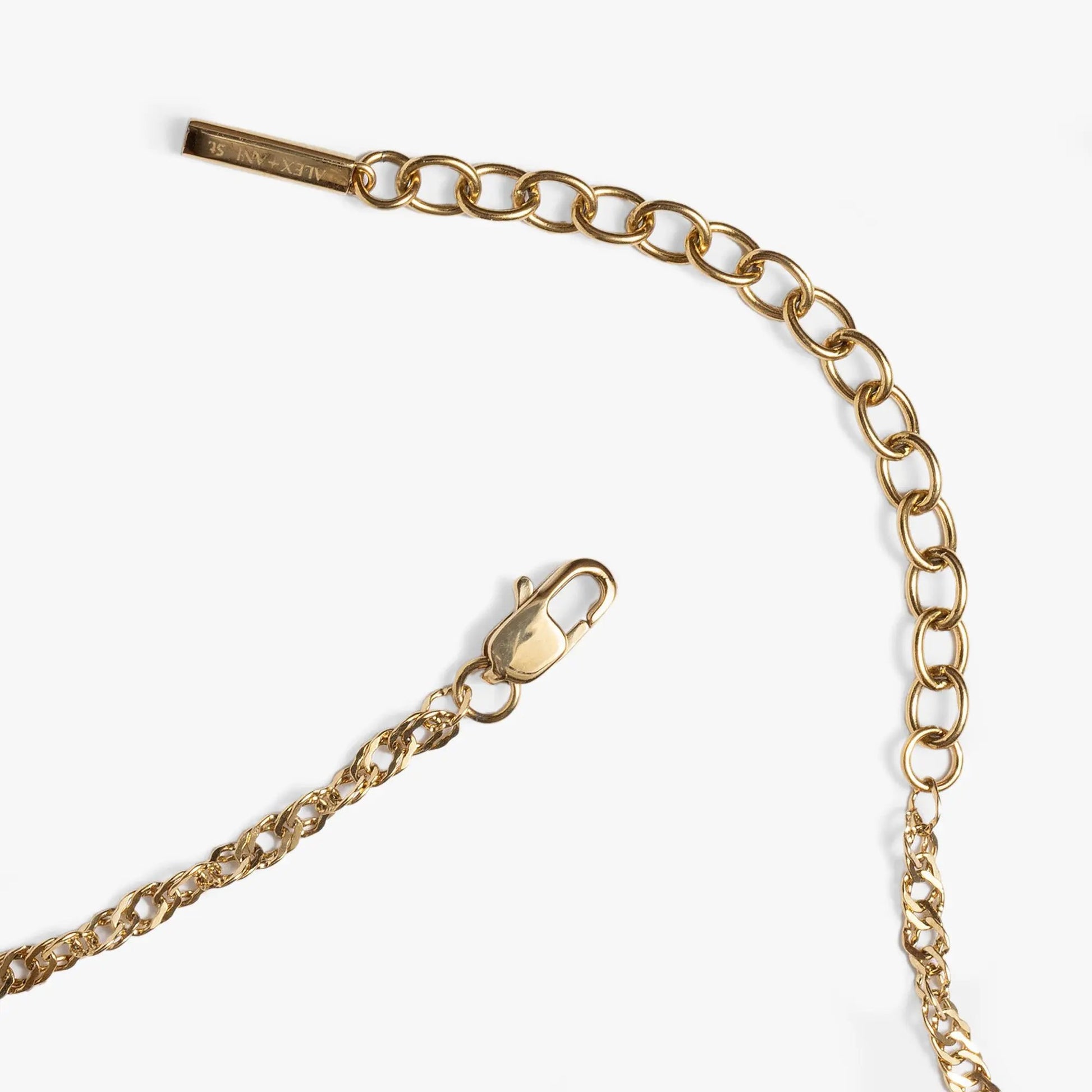 Singapore Chain Charm & Layering Necklace gold-tone chain with lobster clasp on Tampa Home & Garden Store