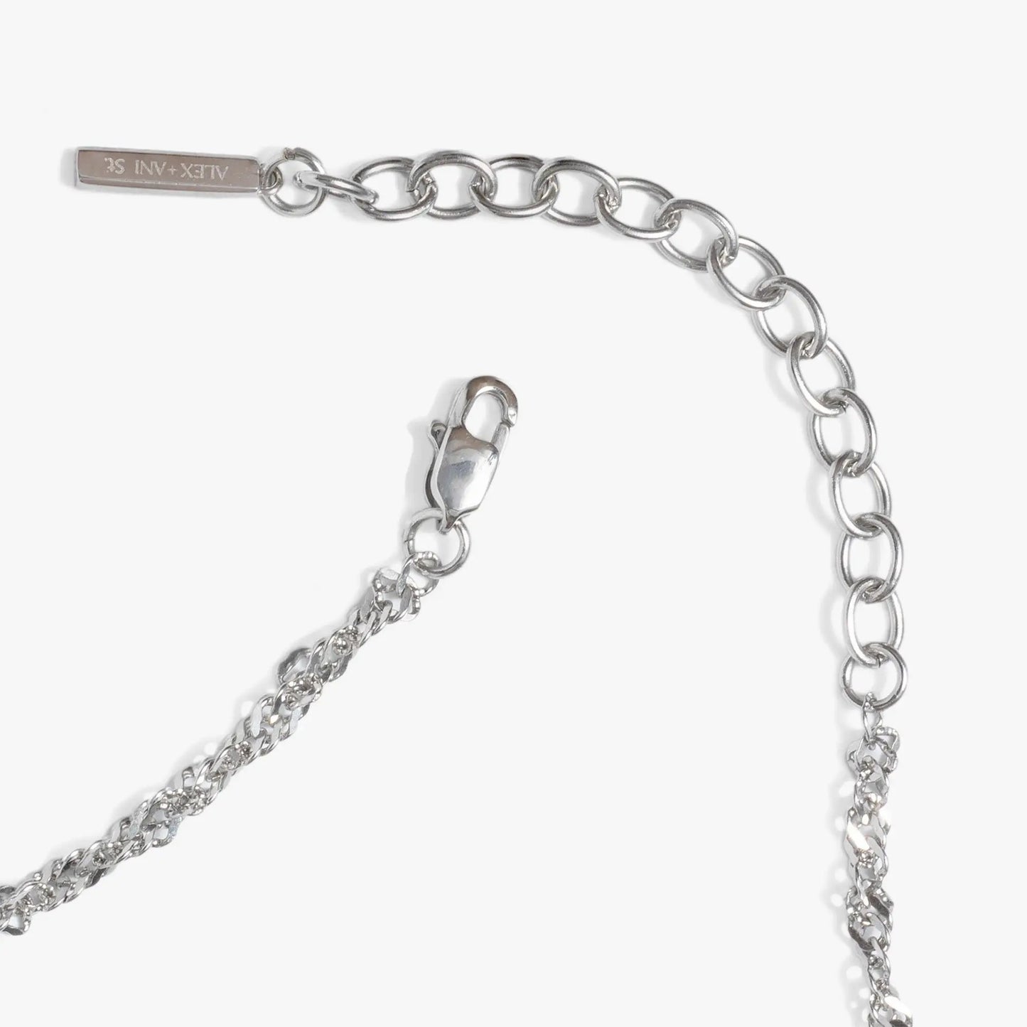 Singapore Chain Charm & Layering Necklace by Alex and Ani, silver-tone, multi-chain design on Tampa Home & Garden Store
