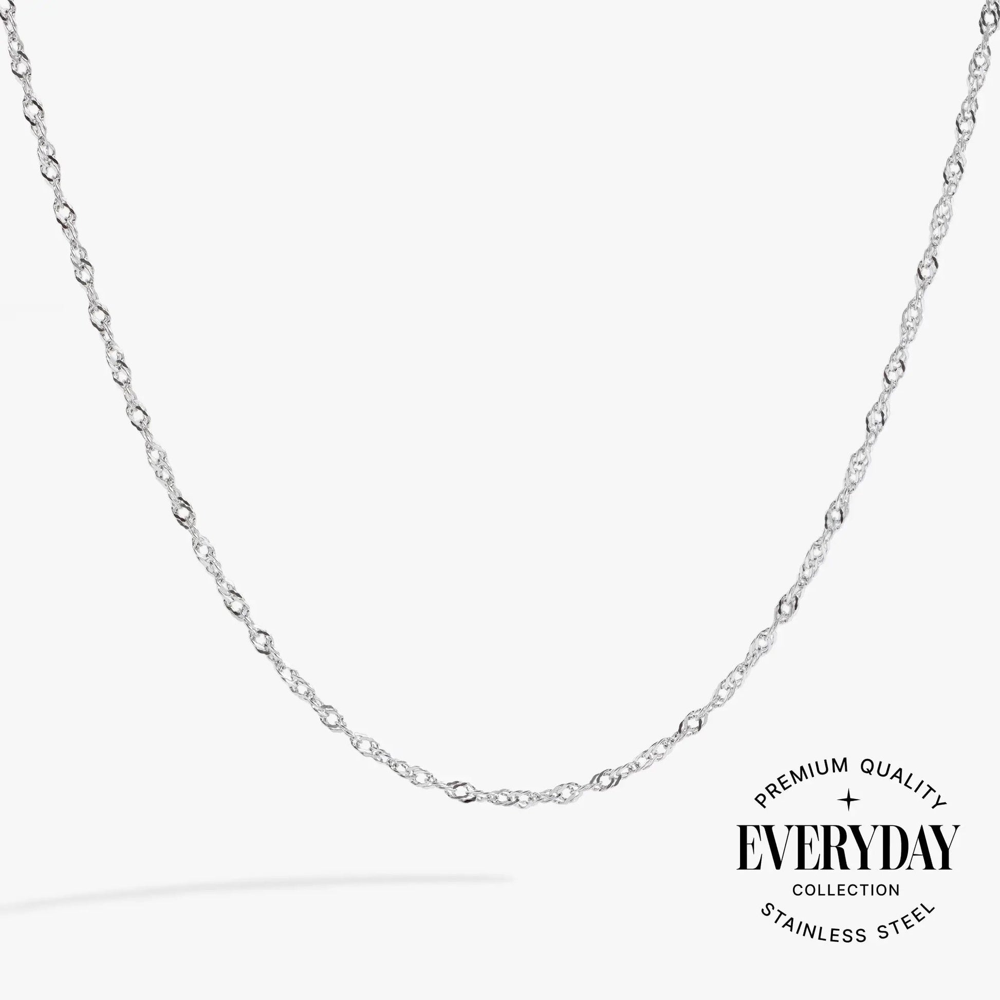 Singapore Chain Charm & Layering Necklace by ALEX AND ANI in silver-tone stainless steel on Tampa Home & Garden Store