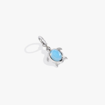 Sea Turtle Interchangeable Charm by ALEX AND ANI, silver-tone charm with blue shell on Tampa Home & Garden Store