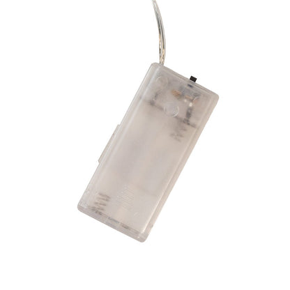 Juego de luces LED de hadas de 10 pies con cable verde, 25 luces, color blanco cálido, que funcionan con pilas