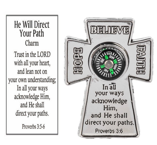 He Will Direct Your Path Charm - Tampa Home & Garden Store