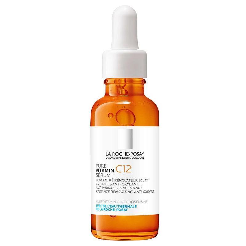 La Roche-Posay C12 antioxidant face serum bottle with dropper in amber glass on Tampa Home & Garden Store