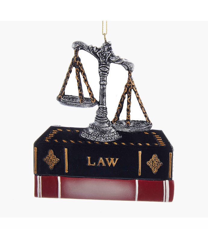 Adorno de abogado de la balanza de la justicia