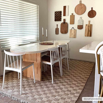Ionut Checkered Jute Area Rug