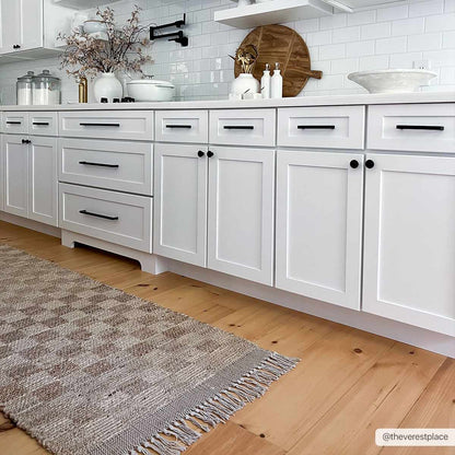 Ionut Checkered Jute Area Rug