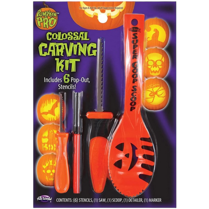 Colossal Pumpkin Carving Kit - Orange