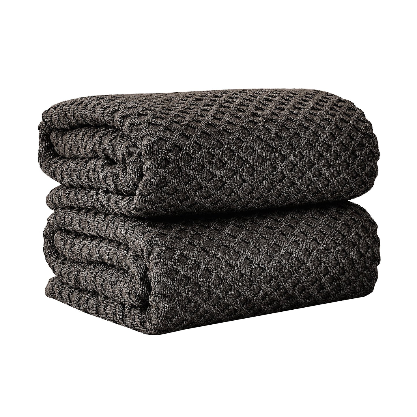 Cotton Diamond Waffle Weave Bath Towel Set