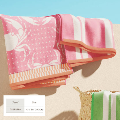 Velour Cotton Beach Towels and Maui Two Pack