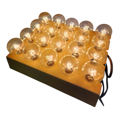 Juego de luces para patio: 20 bombillas G40 con cable marrón