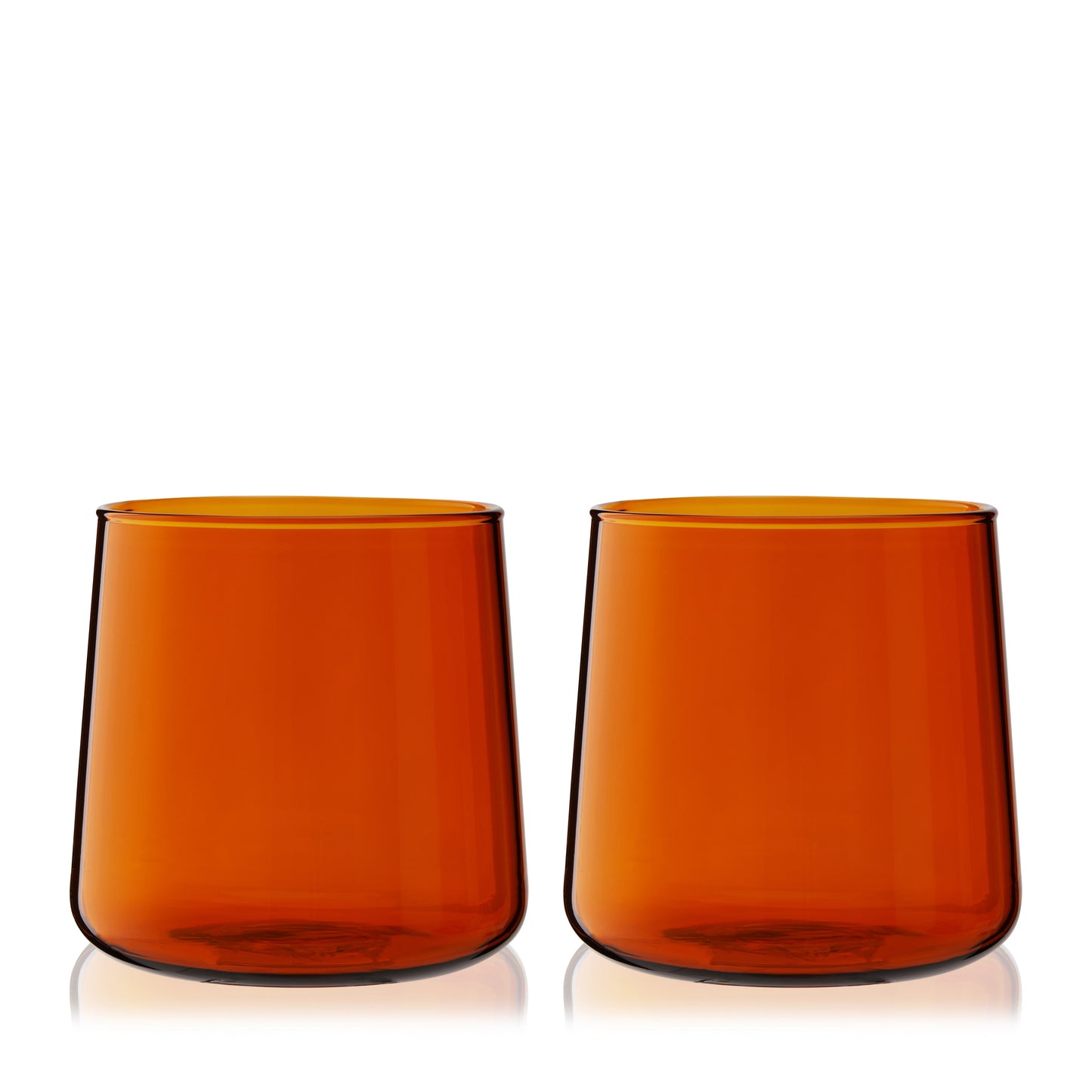 Amber Glass Cocktail Tumblers And Wine Glasses