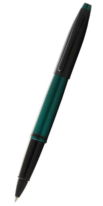Cross Calais rollerball pen in matte green and black lacquer with clip on Tampa Home & Garden Store