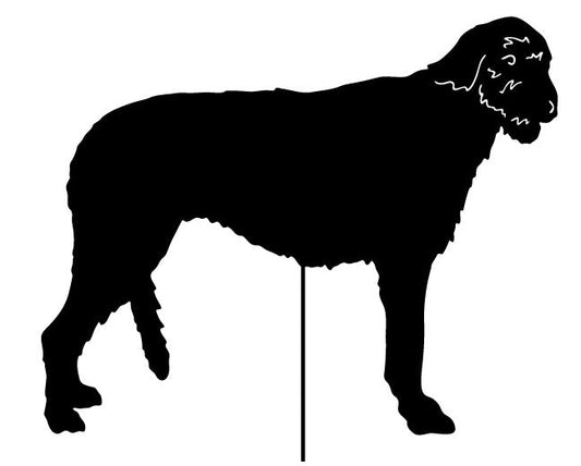 Irish Wolfhound garden stake silhouette in black by Rustica Ornamentals on Tampa Home & Garden Store