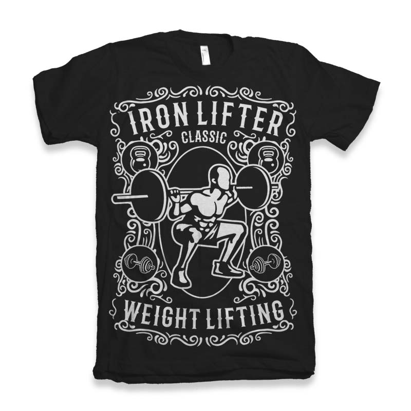 Iron Lifter men's black short sleeve graphic T-shirt, bamboo viscose/organic cotton, Spun Bamboo on Tampa Home & Garden Store