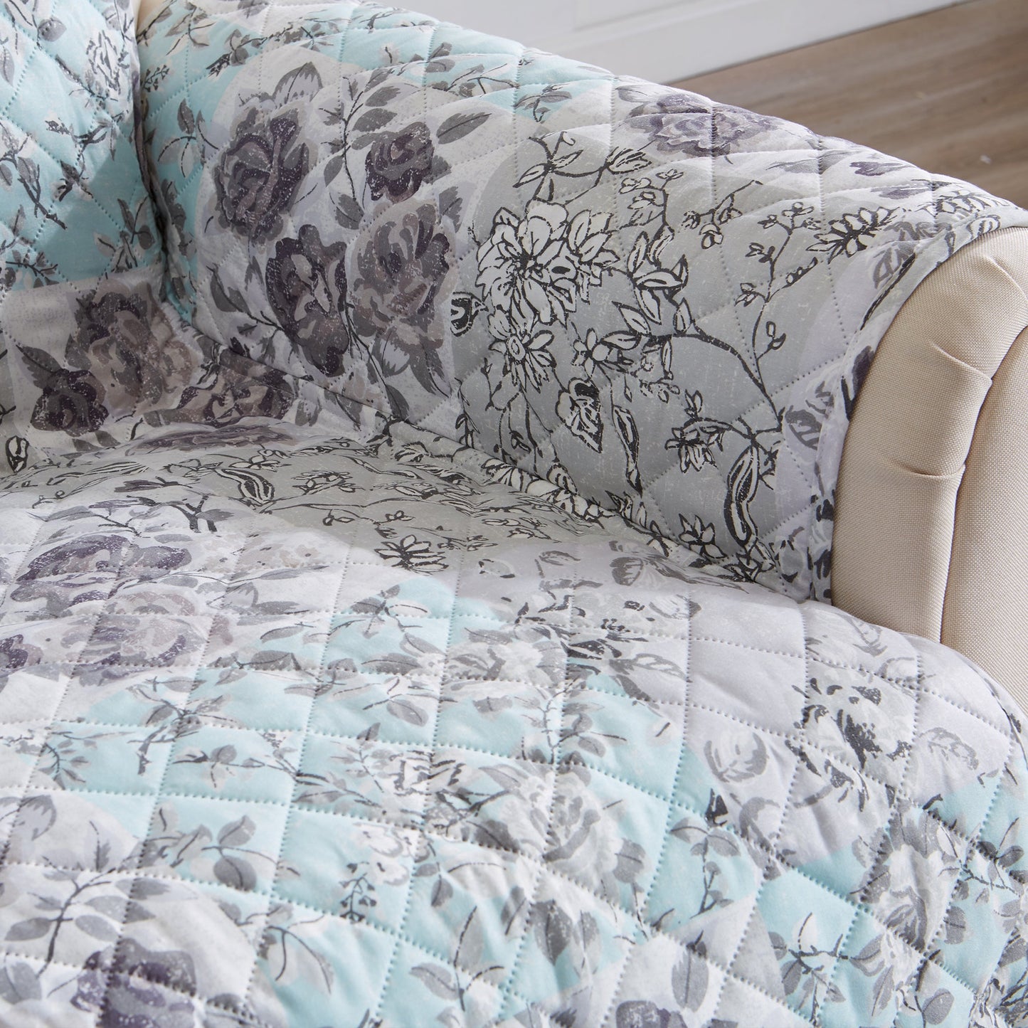 Stylish Floral Patchwork Cover and Protector