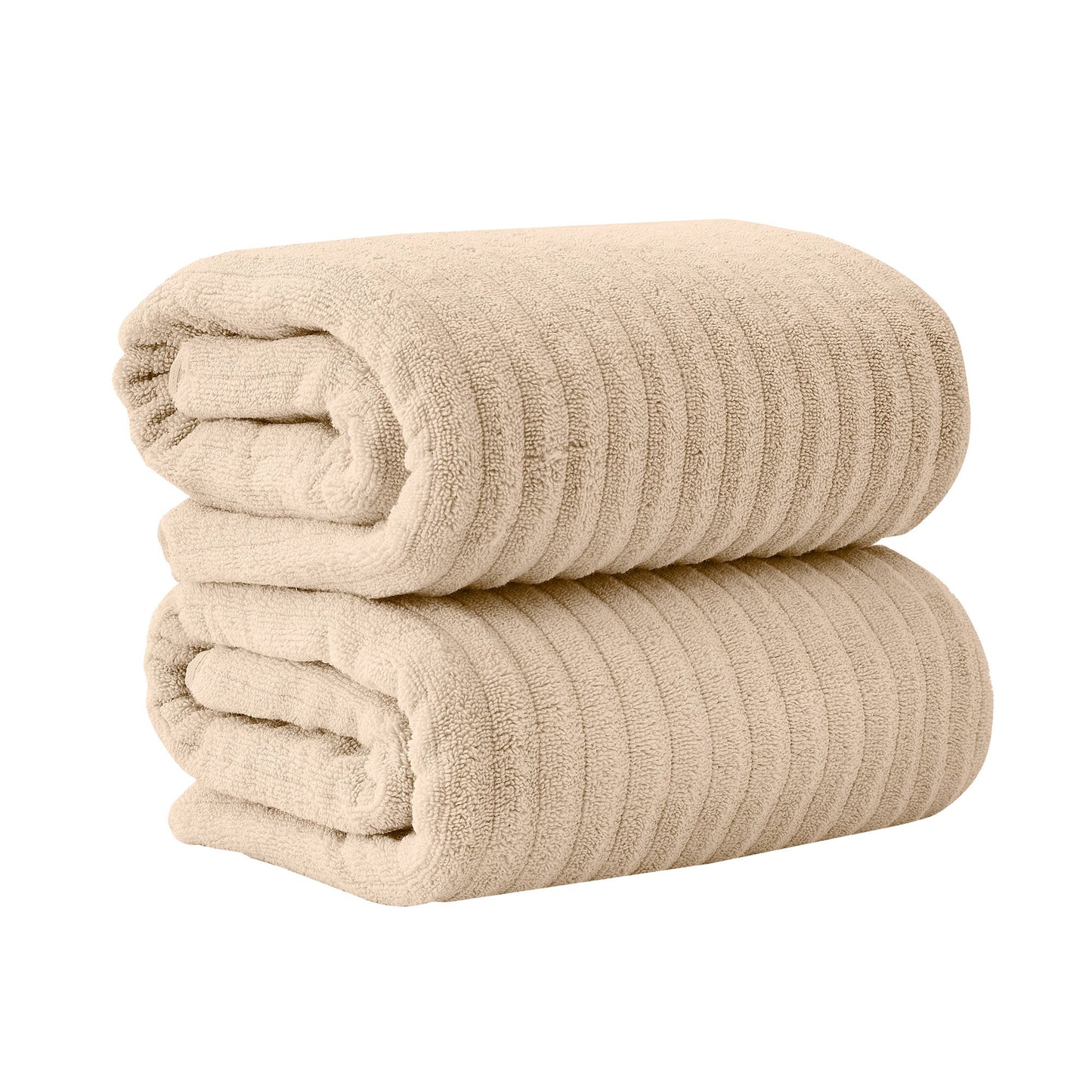 Luxury Combed Cotton and Ribbed Bath Towels