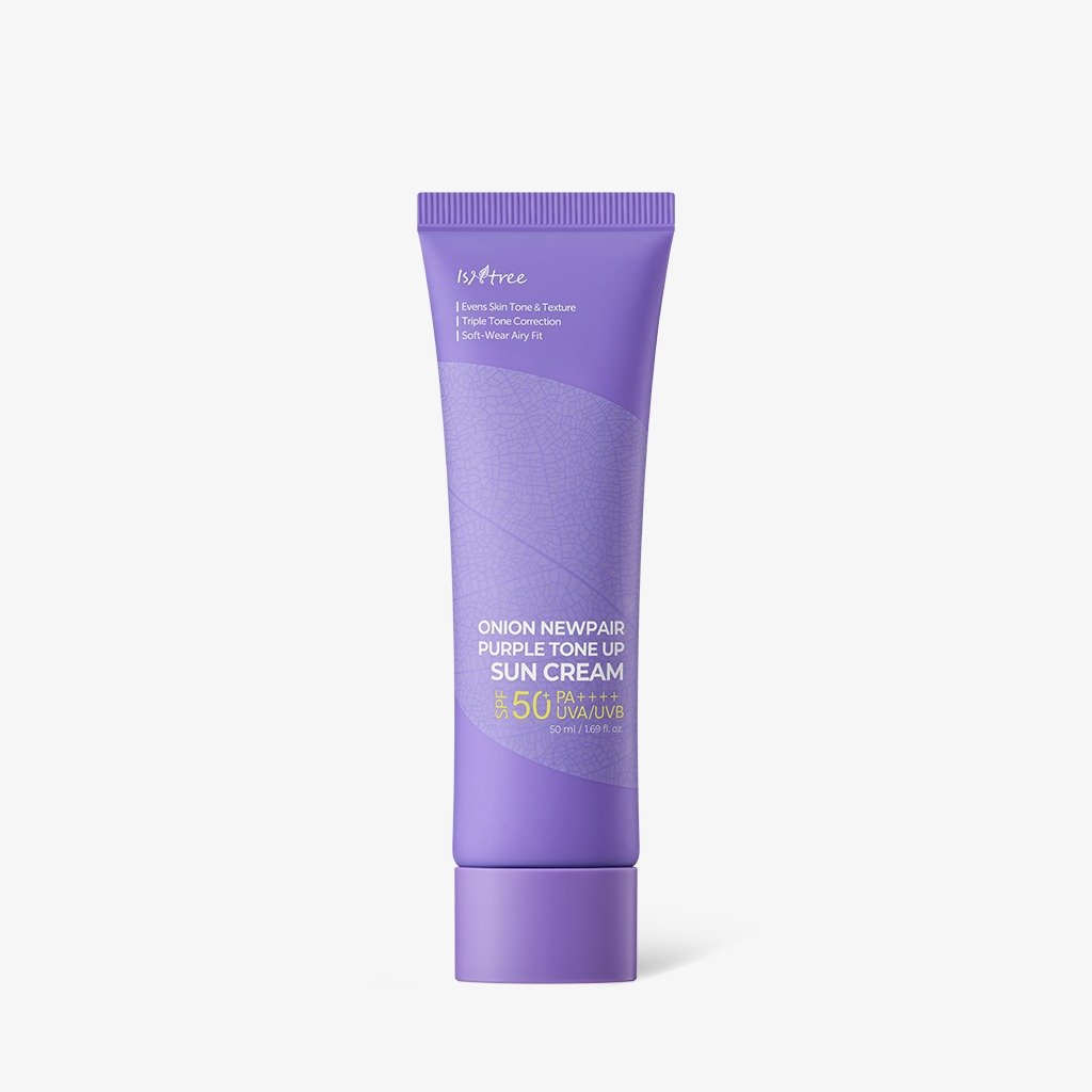 Isntree Onion Newpair Purple Tone Up Sun Cream SPF50+ PA++++, purple sunscreen tube, 50ml on Tampa Home & Garden Store
