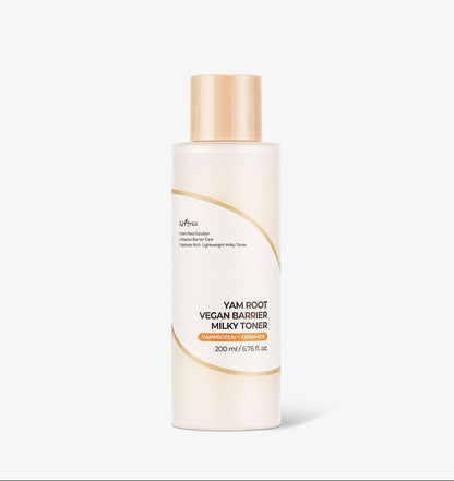 Isntree Yam Root Vegan Barrier Milky Toner ivory bottle with rose gold cap 200ml on Tampa Home & Garden Store