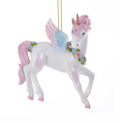 Adorno de unicornio brillante