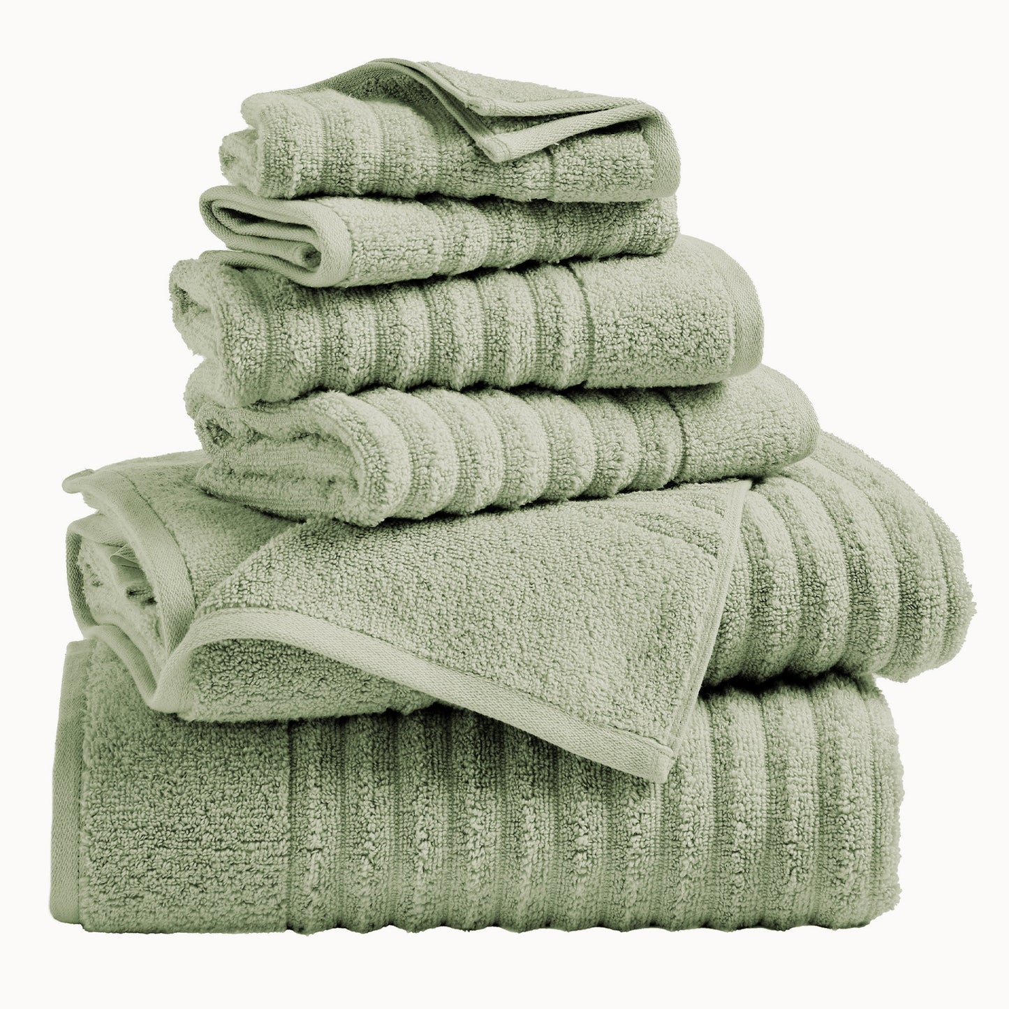 Luxury Combed Cotton and Ribbed Bath Towels