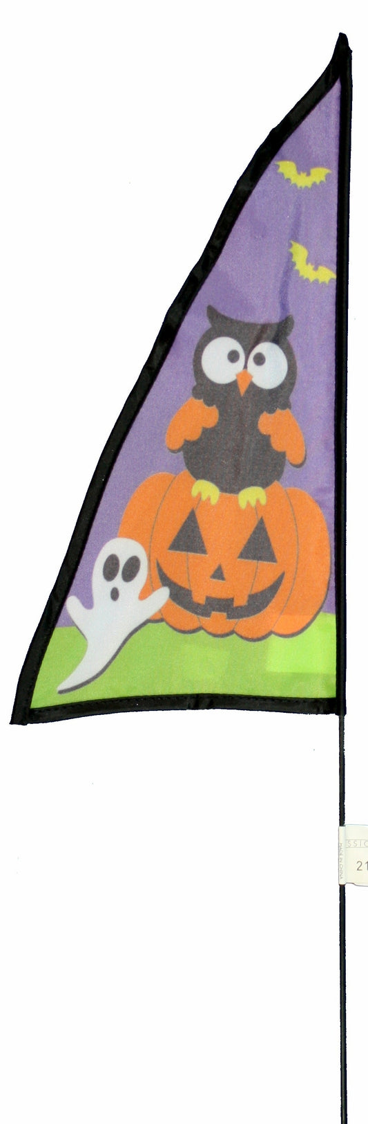 Bandera de Halloween de Mission Gallery: Búho sobre una calabaza