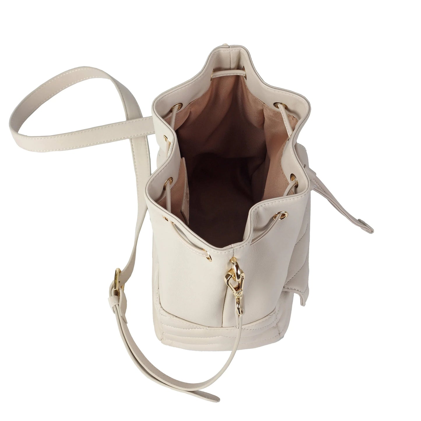Soft Lambskin Bucket Bag – Striped Embroidery Design