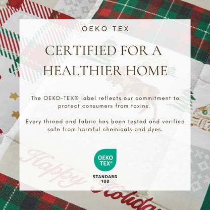 Great Bay Home Reversible Christmas Comforter & Sham Set, Odette Collection, holiday plaid bedding on Tampa Home & Garden Store