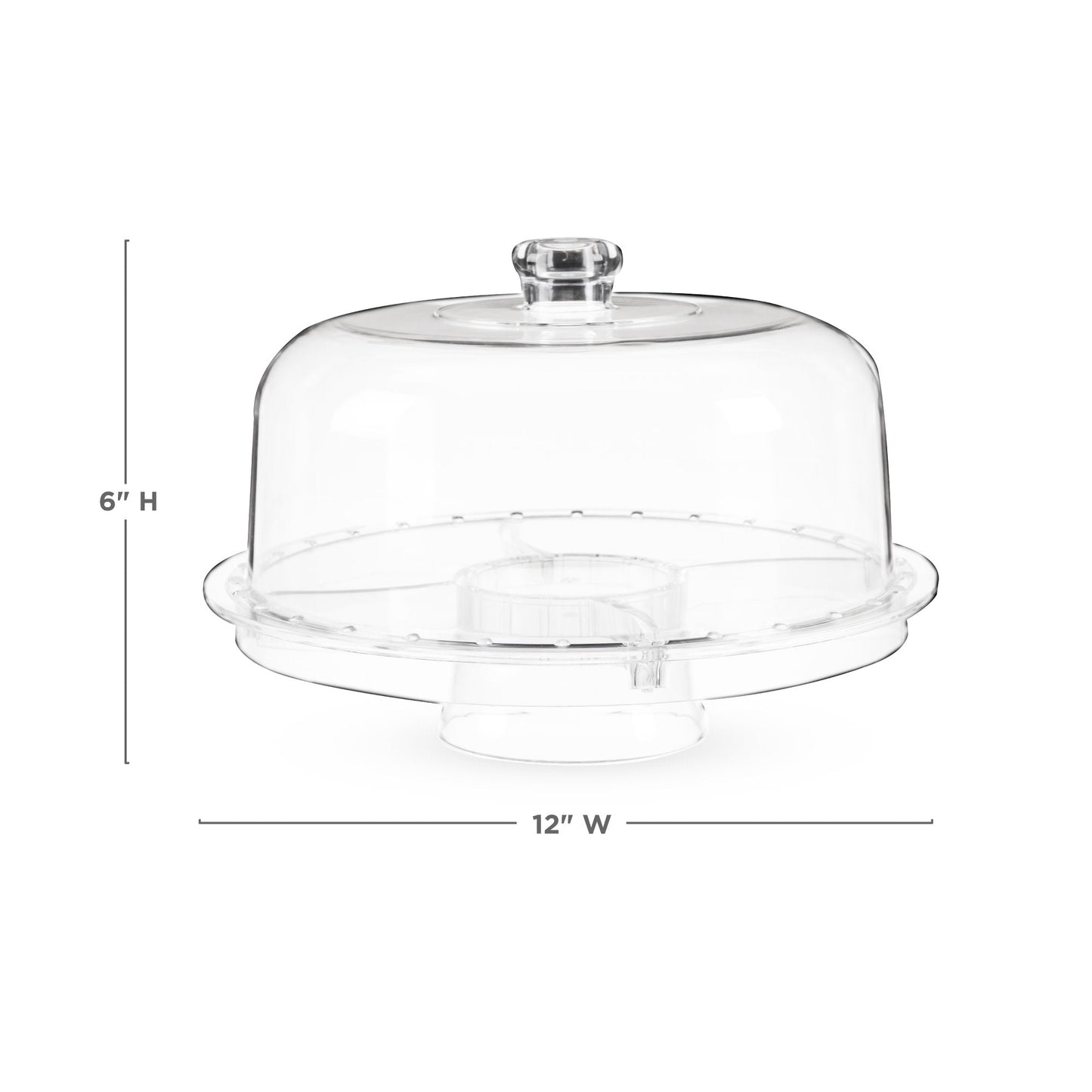 Four Piece Clear Acrylic Cake Stand and Platter