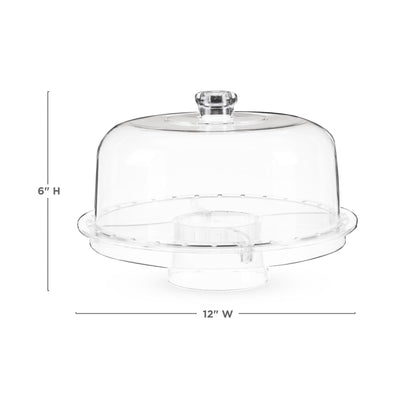 Four Piece Clear Acrylic Cake Stand and Platter