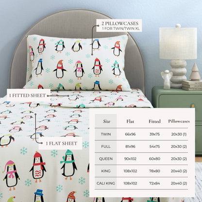 Classic Turkish Cotton Flannel Sheet and Pillow