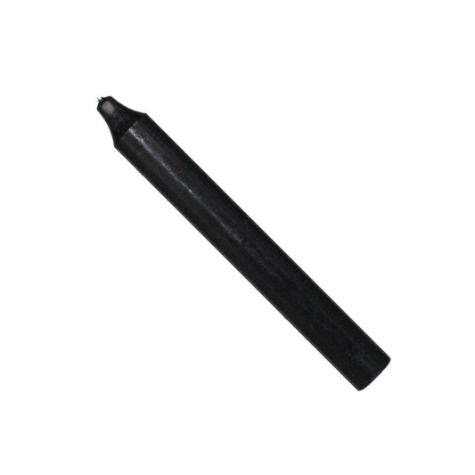 Rustic Taper Dinner Candle - 7 Inch Black