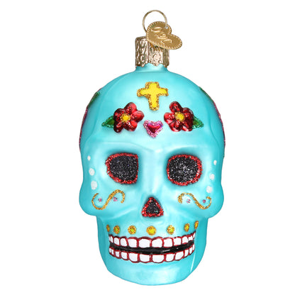Adorno de vidrio del Día de Muertos