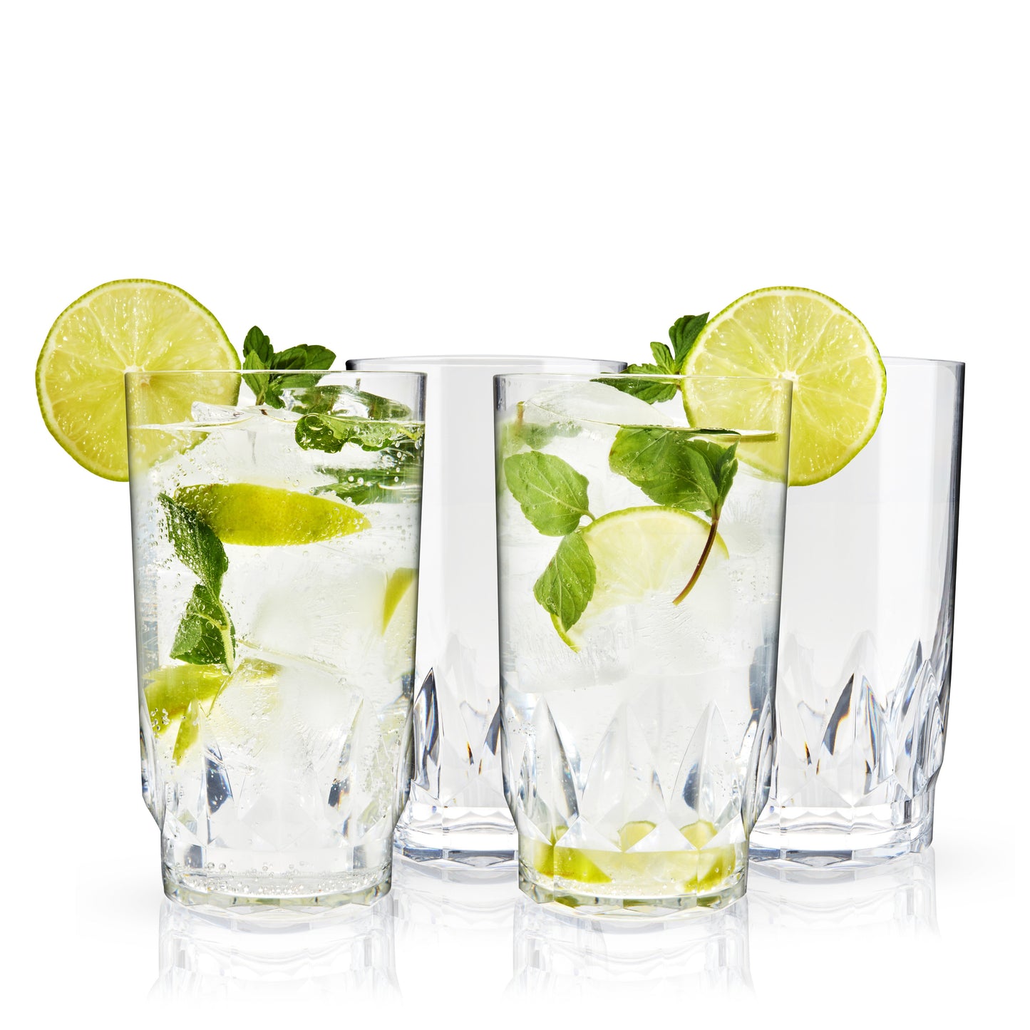 Shatterproof Acrylic Highball Glass Set Of Four