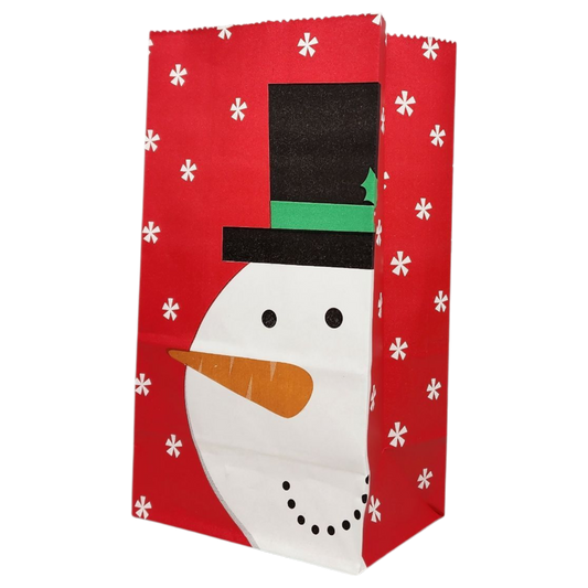Snowman Paper Treat Sacks set of 10 gift bags with snowman image by The Country Christmas Loft on Tampa Home & Garden Store