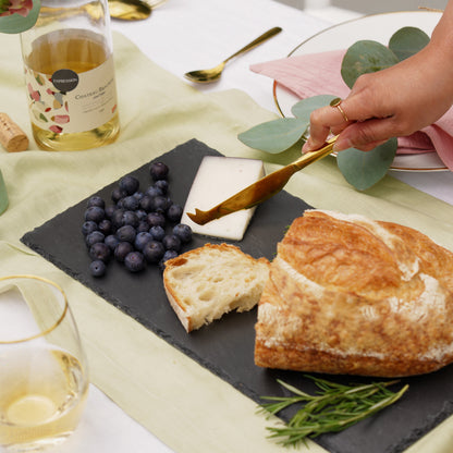 Rustic Slate Cheese Board with Velvet Backing